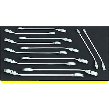 Stahlwille Tools Ratchet ring Wrenchs OPEN-RATCH i.TCS inlay No.TCS 17/12 1/3-tray12-pcs. 96830649